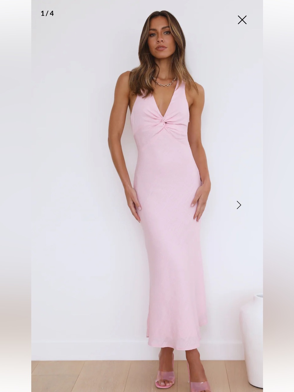 Hello Molly Sway Away Maxi Dress Pink (small)
